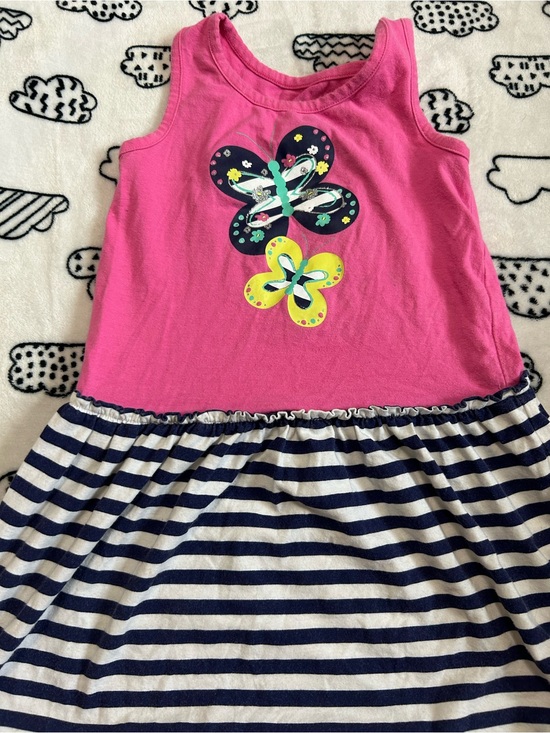 jumping beans Other - jumping beans Pink & Navy Striped Butterfly Tank Dress